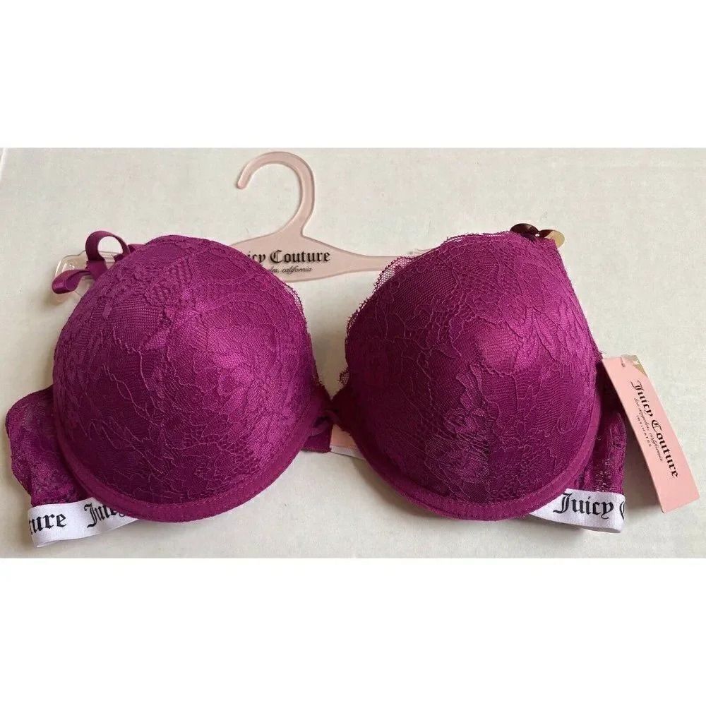 Juicy Couture Sexy Push Up Bra 38C Berry Glam JC8402E NWT $32